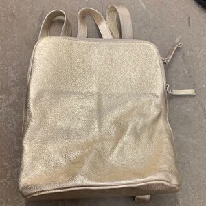 Genuine leather C La Canadienne Gold Women's Backpack